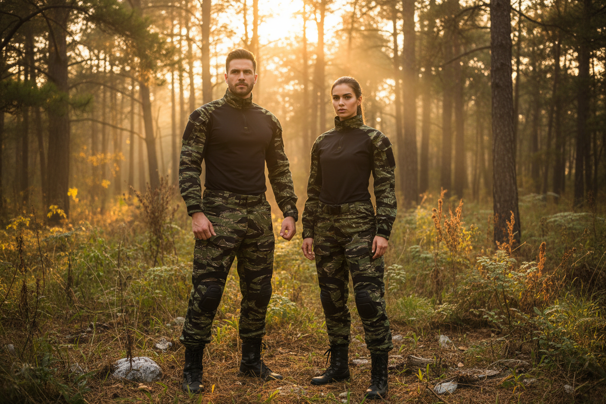Blend into the Wilderness with the KRYDEX Camouflage Shirt and Pants Kit Outdoor Uniform