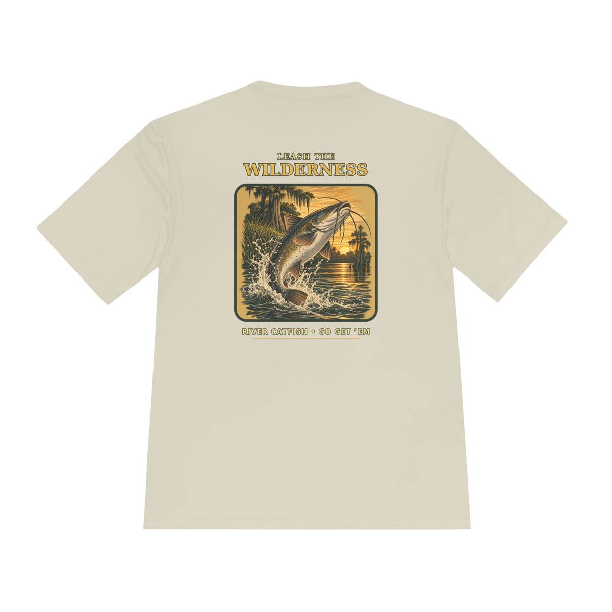 Leash the Wilderness River Catfish Tee — Catch the River Monster
