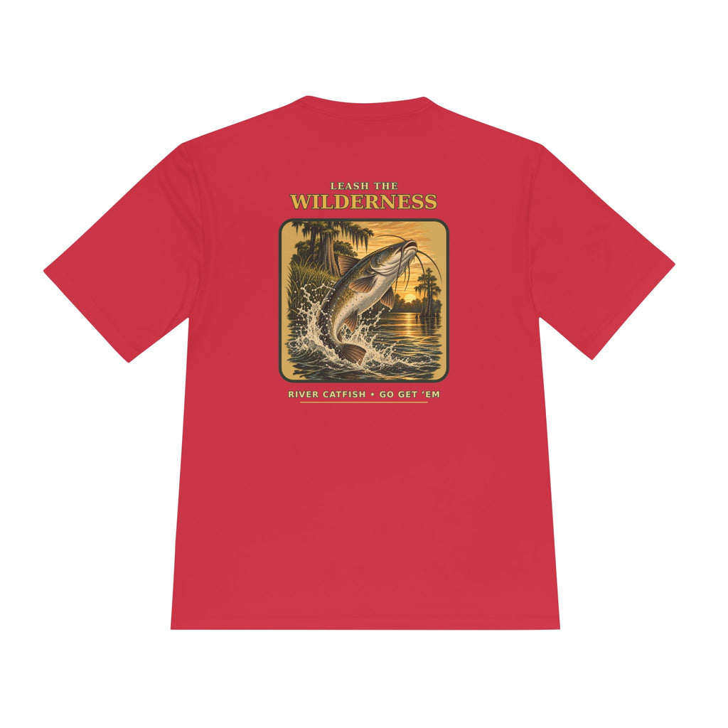Leash the Wilderness River Catfish Tee — Catch the River Monster
