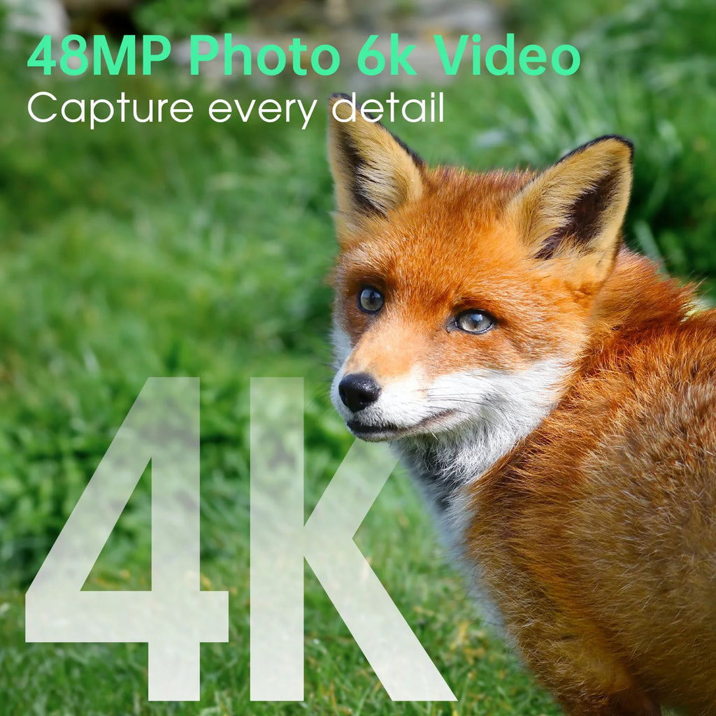 4K Solar Trail Camera, 48MP WiFi Trail Camera with Night Vision.