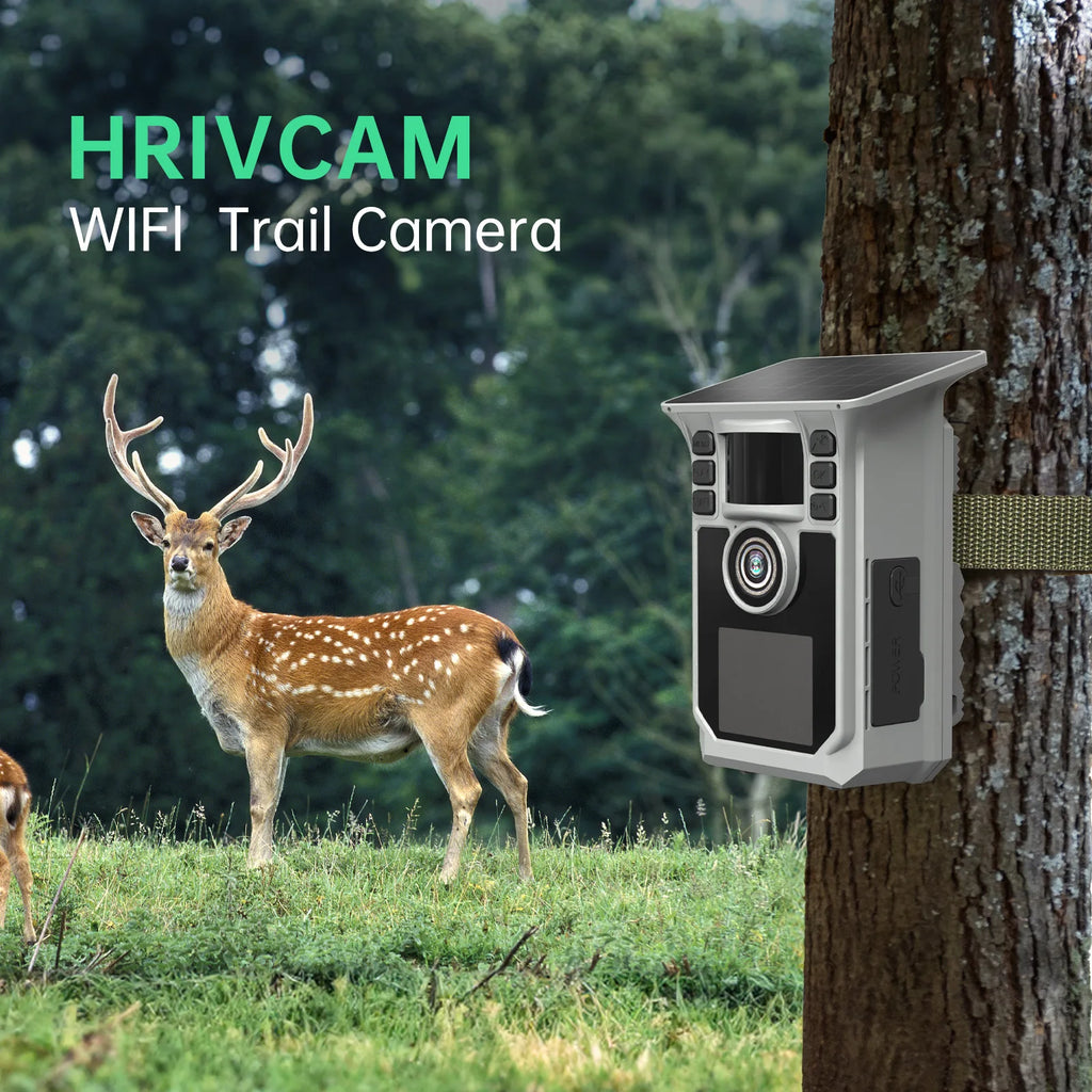 4K Solar Trail Camera, 48MP WiFi Trail Camera with Night Vision.
