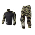 KRYDEX Camouflage Combat Uniform Clothing Hunting Hiking Tactical Shirt & Pants Suit Tiger Stripe Camo