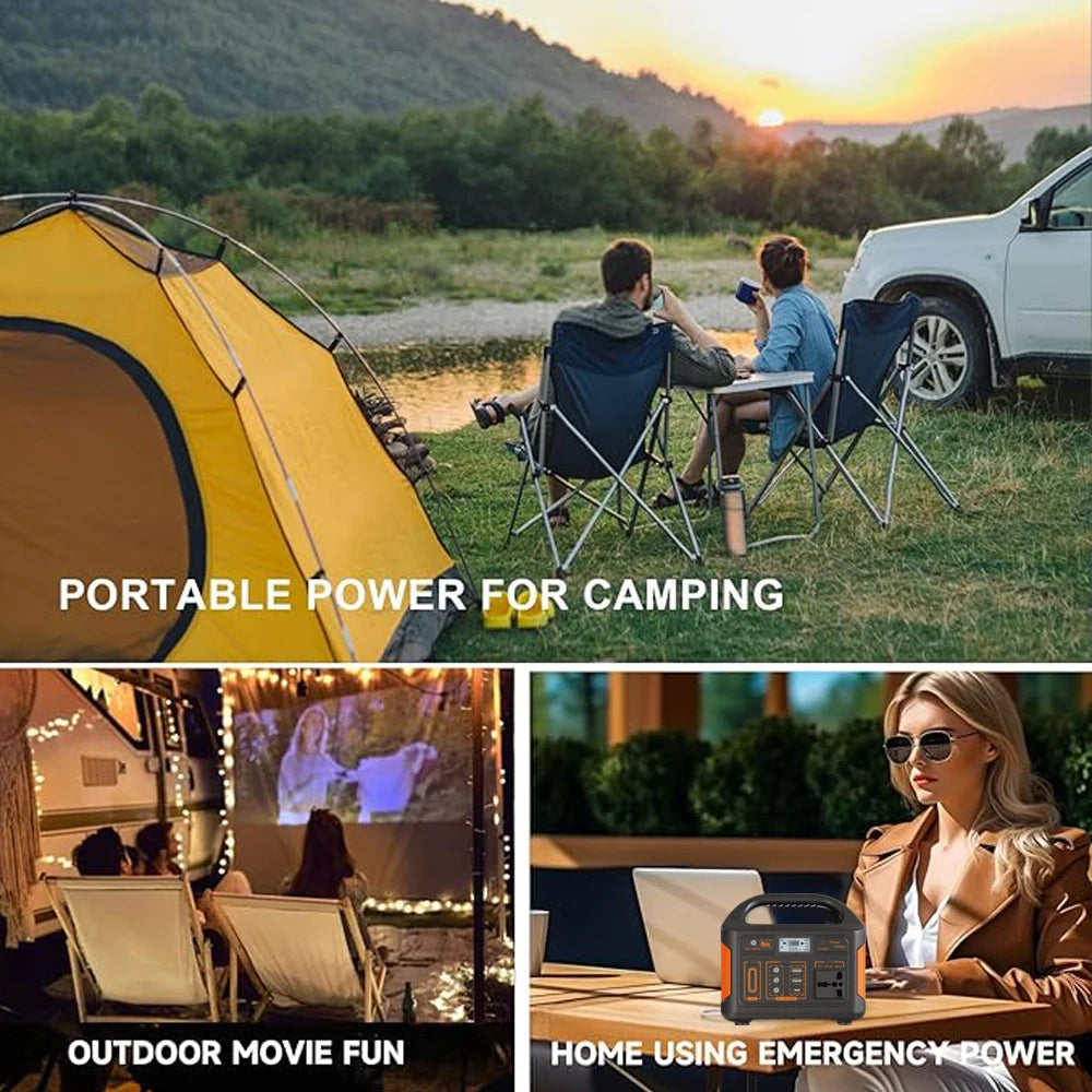 GaiaRay Portable Power Station 300W 500W 256Wh LiFePO4 Battery Outdoor.