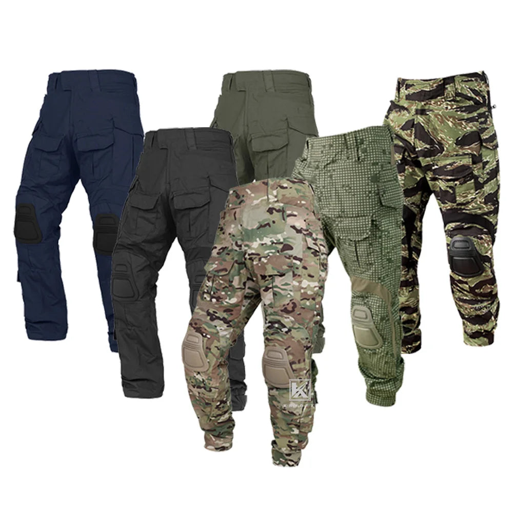 KRYDEX Camouflage Combat Uniform Clothing Hunting Hiking Tactical Shirt & Pants Suit Tiger Stripe Camo