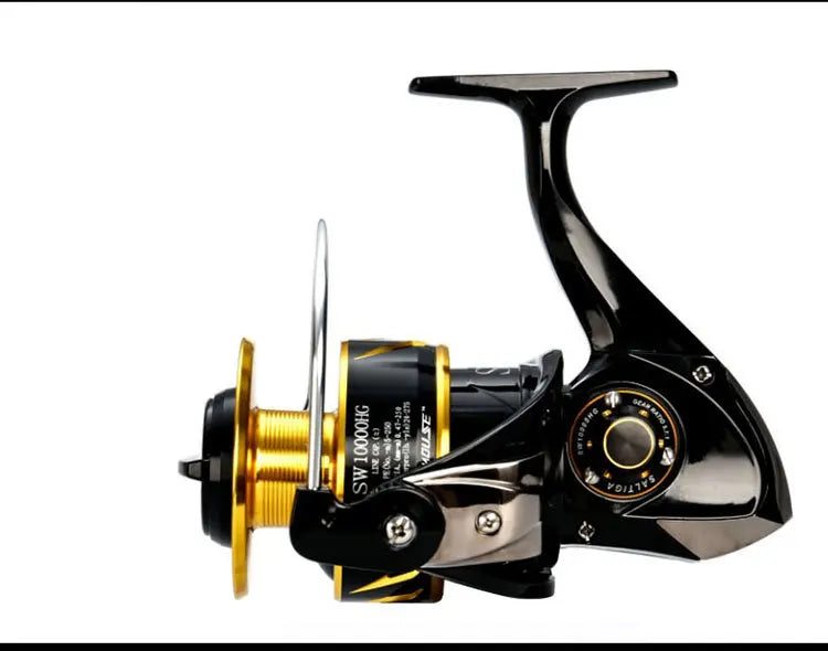 Saltiga Full Metal Fishing Reel High-speed spinning wheel 12BB Alloy reel 35kg drag power