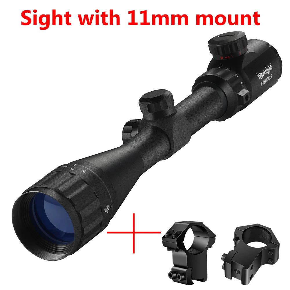 4-16X40 AOEG Rifle Scopes Red and Green Illuminated Hunting Scopes.