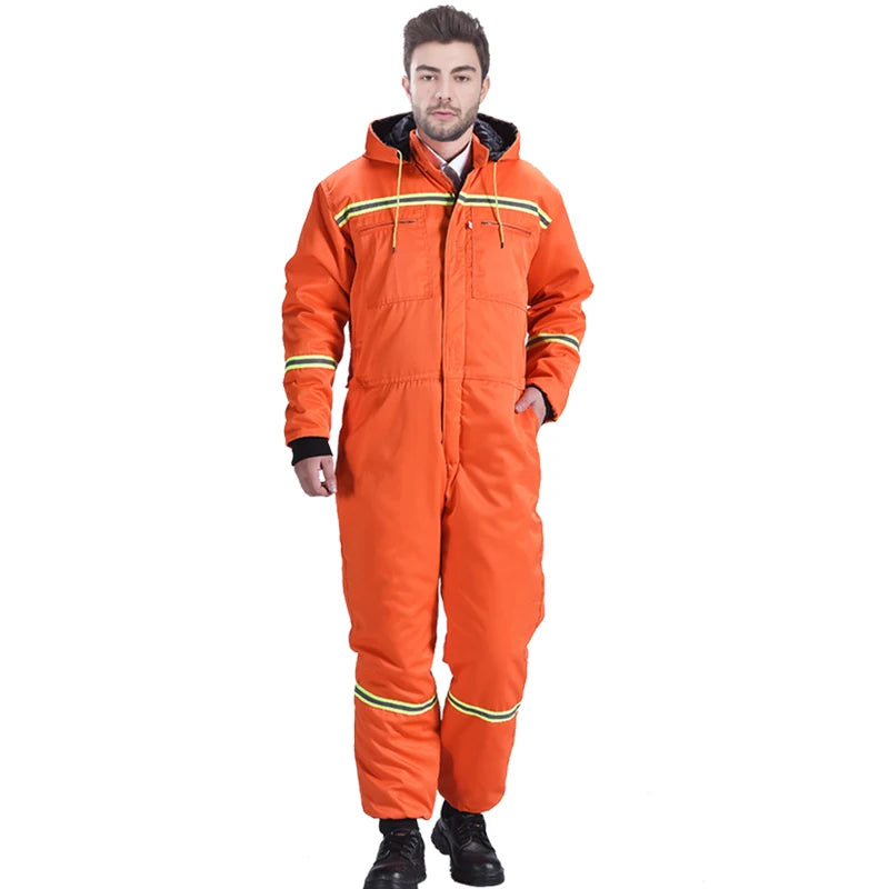 Winter Work Clothing Cotton Padded Jumpsuit Fishing Suit Antifouling.