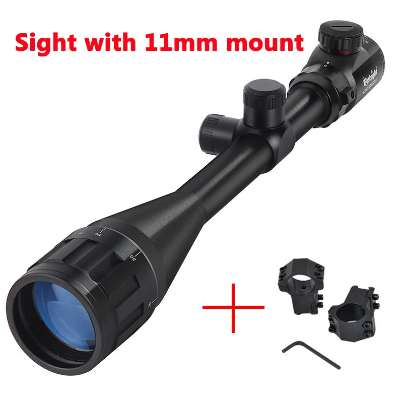 6-24x50 AO Rifle Scope Hunting Long-Range Scope Illuminated Red/Green.