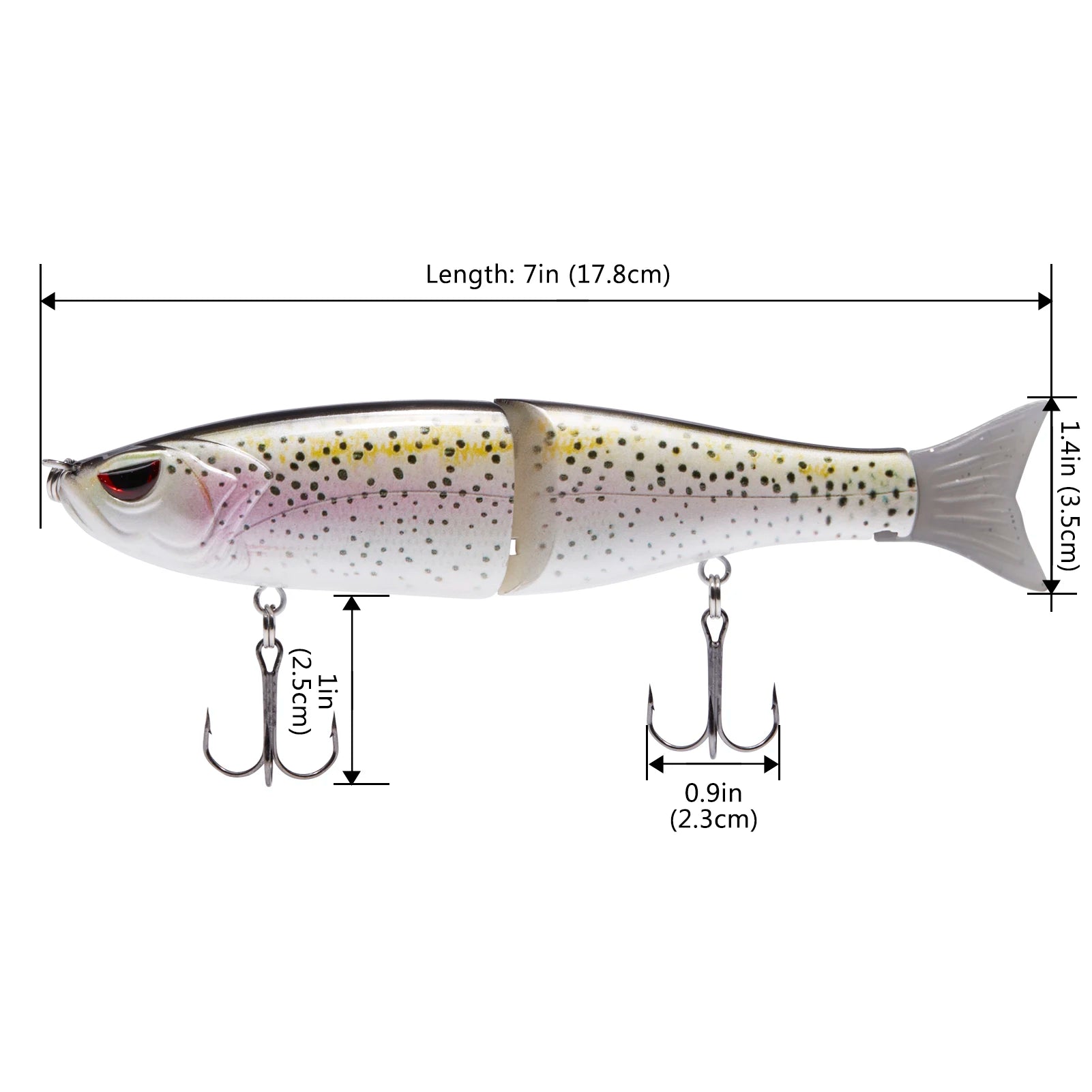 Bassdash Swimbaits Pike Trout Glide Baits Minnow Hard Bass.