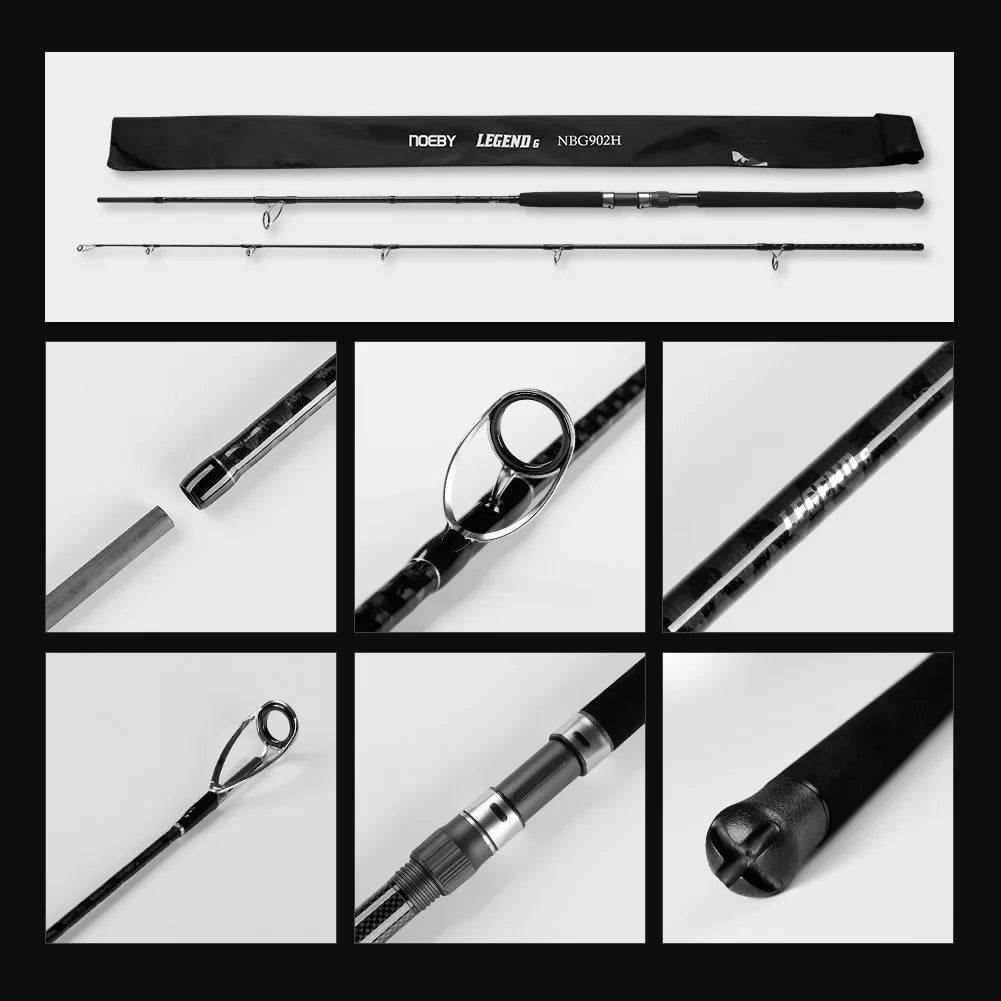 NOEBY  2.6m 2.75m 3.05m Stickbait Surf Spinning Rod 2 Section.