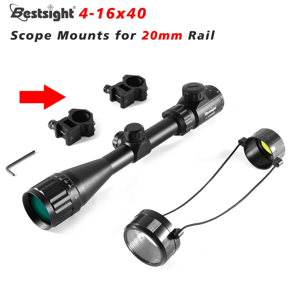 4-16X40 AOE Optics Hunting Riflescope Red&Green Dot Illuminated.