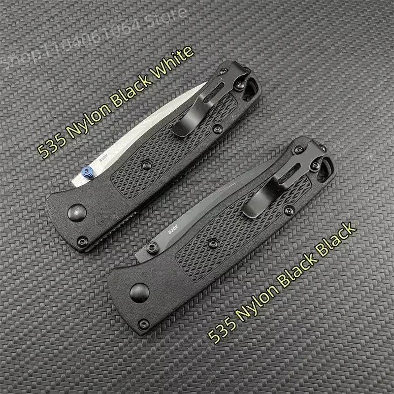 BM 535 Bugout Multi EDC Folding Knife Grivory Handle Drop Point Ultra.