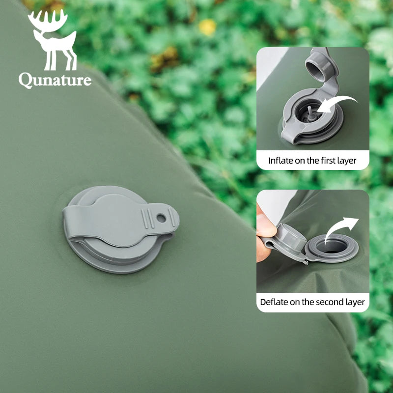 Qunature Local Shipping Camping Inflatable Mattress Sleeping Pad Ultralight.