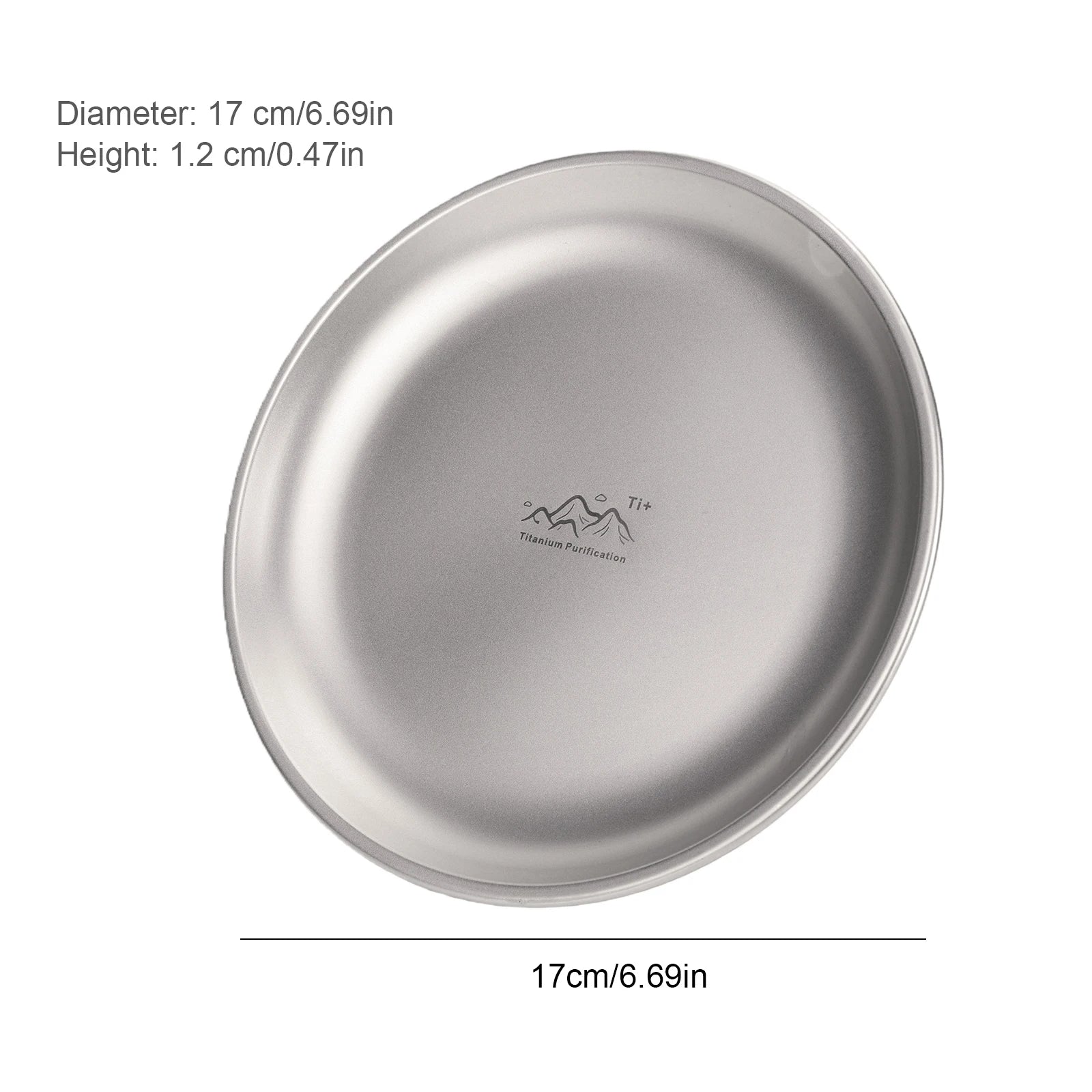 Titanium Purification Plate Backcountry Dinnerware Anti-Fall Outdoor Fruit Salad Plate.