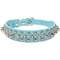 Adjustable Leather Pet Dog collar Neck Strap Supplies PU Leather Punk.