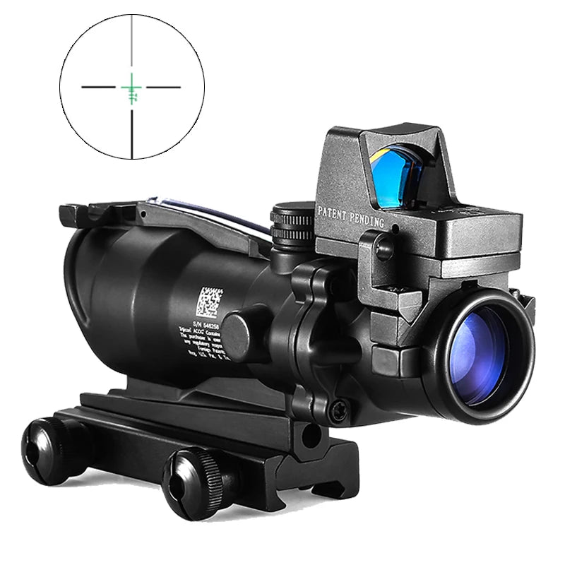 Adjustable 4x32 Red Dot 1x 4x Scope  Red Dot Tactical Scope 20mm Rail Scope for Hunting