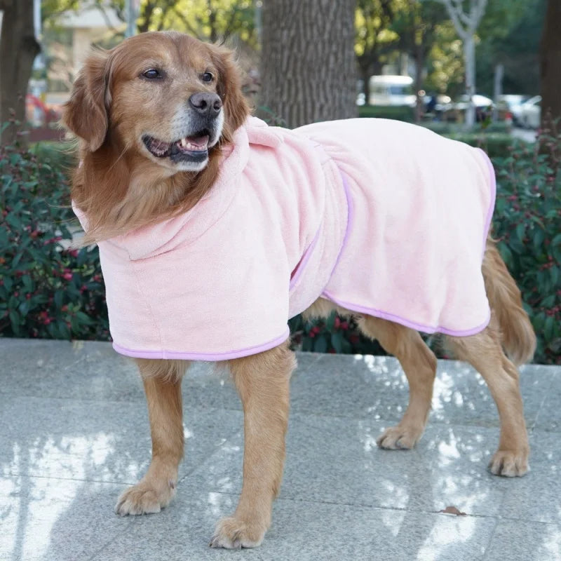 Dog Bathrobe Super Absorbent Pet Towel Bathrobe Bath Towels Quick-Drying Microfiber.