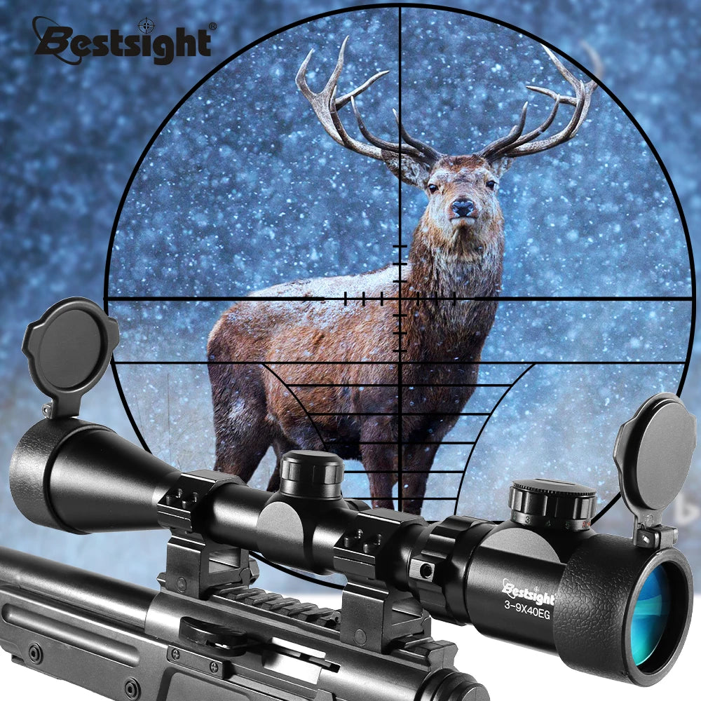 Adjustable 4x32 Red Dot 1x 4x Scope  Red Dot Tactical Scope 20mm Rail Scope for Hunting