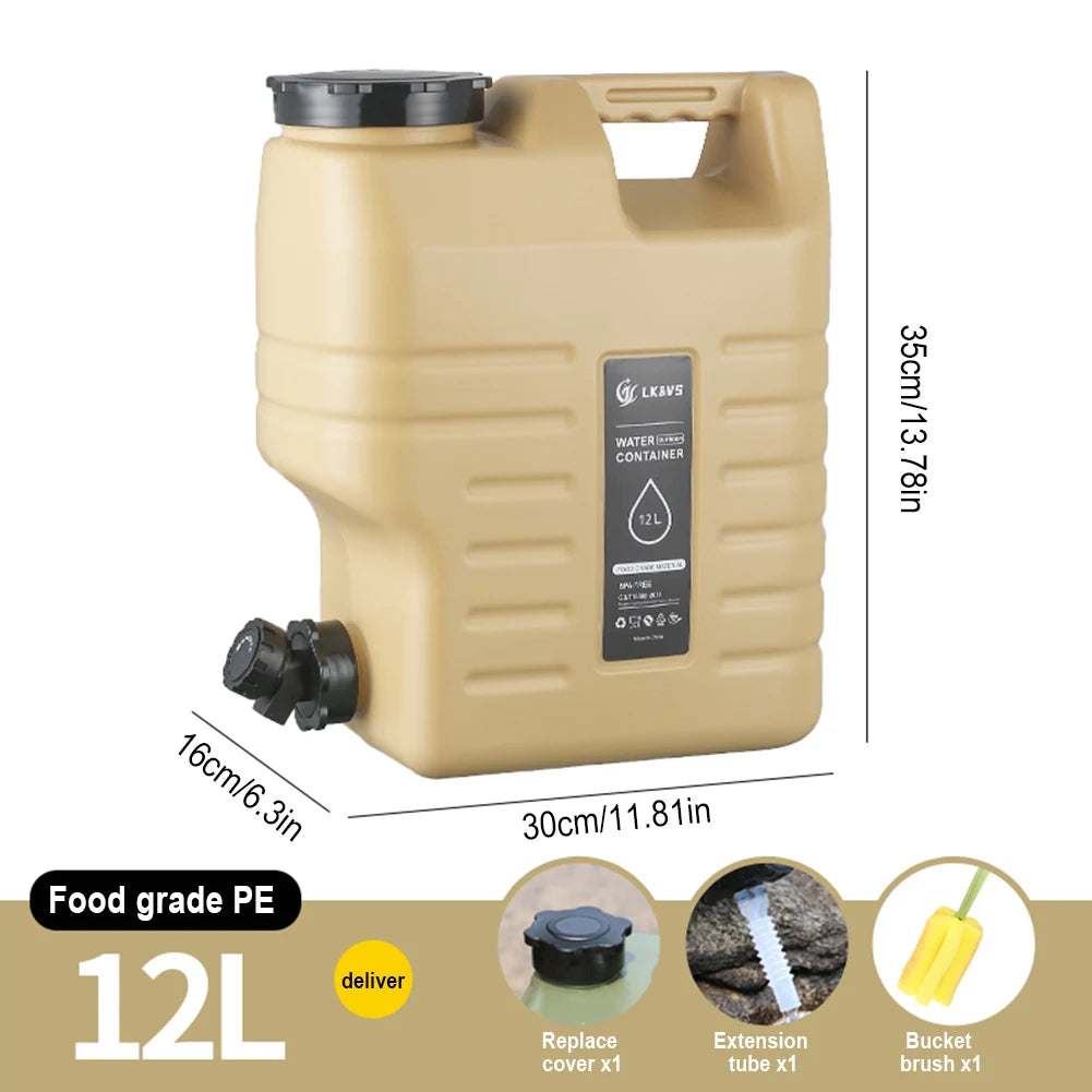 10/11/12L Drinking Water Container with Spigot Leakproof Camping Water.
