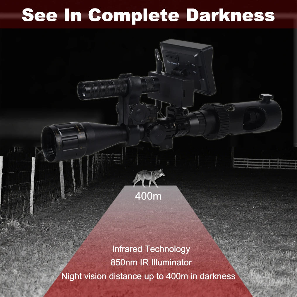Digital Night Vision Riflescope - 850nm Infrared Scope with HD 720P Camera