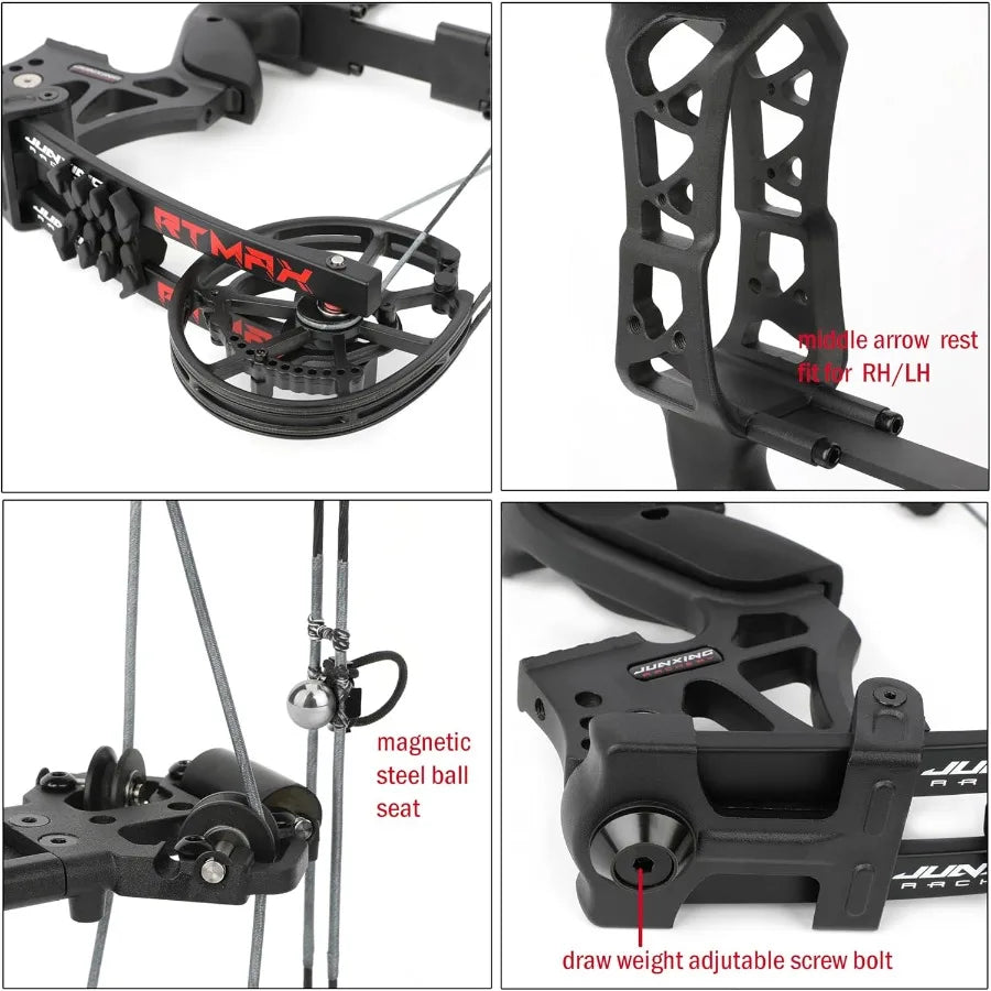 ZSHJGJR Compound Bow Dual-use for Arrows and Steel BallHunting Bows 40-70lbs.