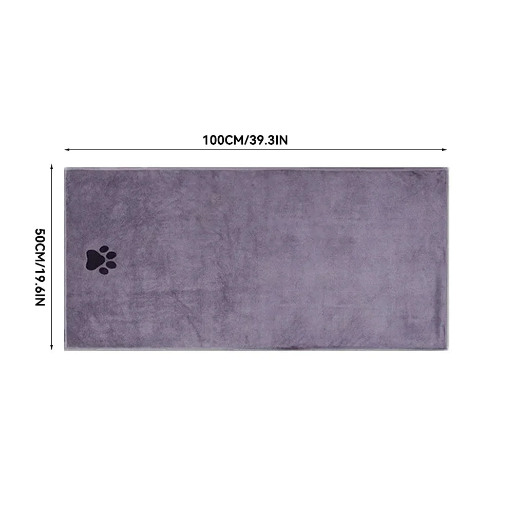 35*75cm/50*100cm Microfiber Pet Bath Towel Embroidered Super.