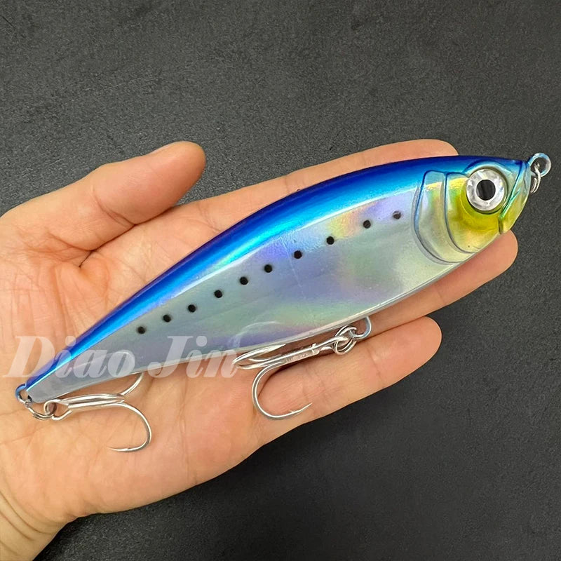 130mm 48g Pencil Fishing Lures Saltwater Trout Pesca Artificial Hard Twitchbait 3D Floating Wobblers for Twitch Fishing Supplies