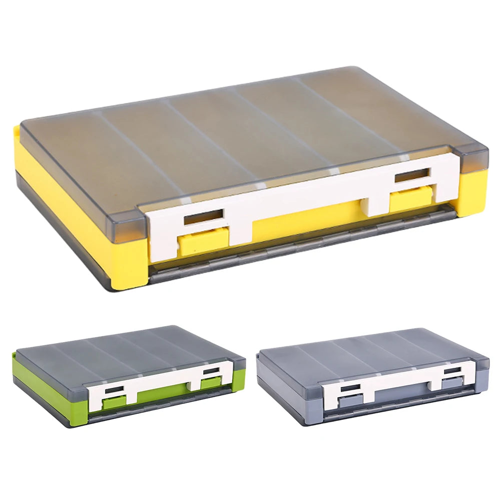 Double Sided Fishing Lure Jig Head Box Organizer with Adjustable Dividers.