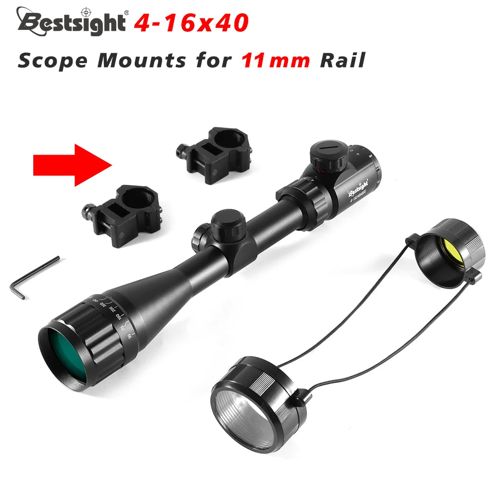 4-16X40 AOE Optics Hunting Riflescope Red&Green Dot Illuminated.