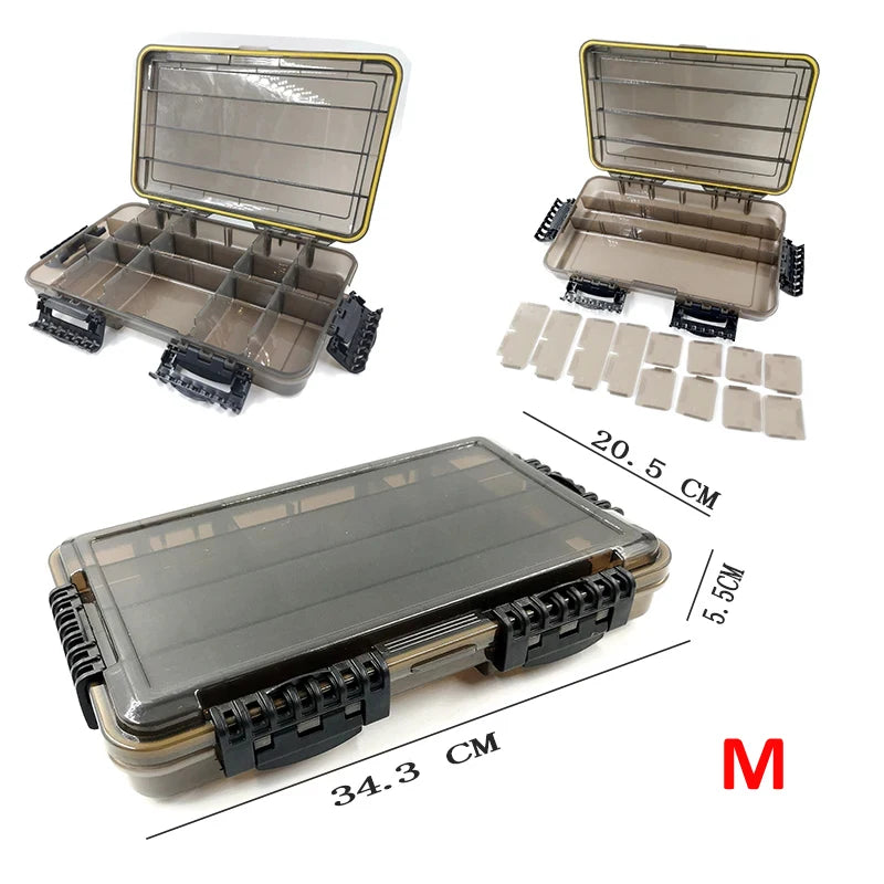 Large-Capacity Waterproof Fishing Tackle Box Fishing Accessories Tool Storage.