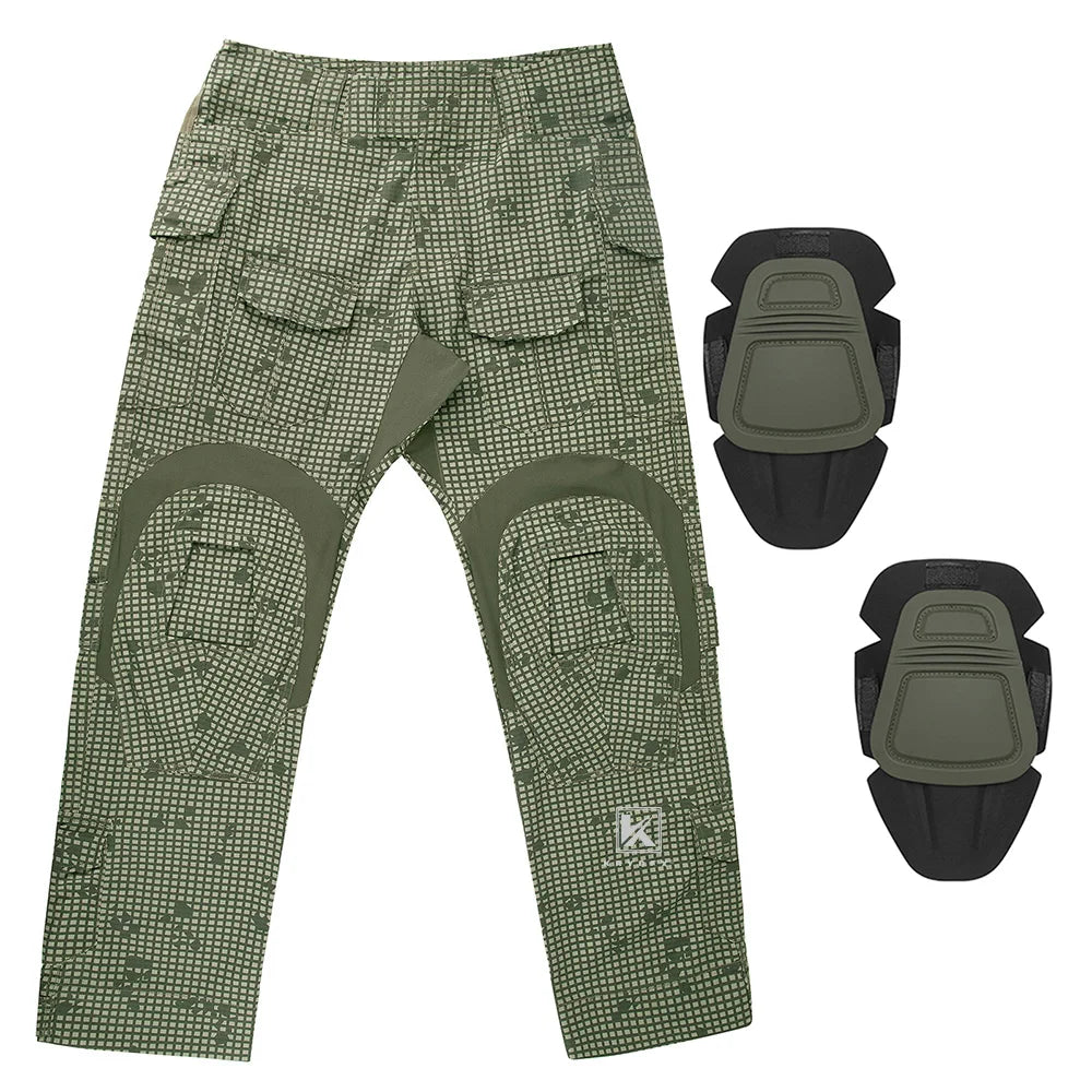 KRYDEX Tactical Combat Pants With Knee Pads For Hunting Outdoor Hiking Men Uniform Trousers Clothes