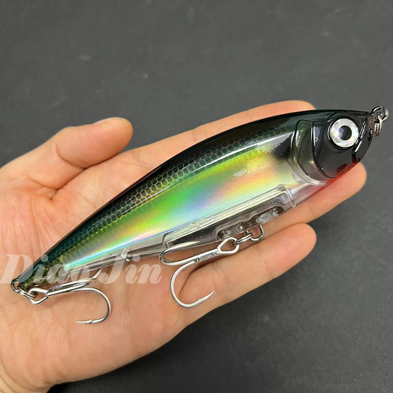 130mm 48g Pencil Fishing Lures Saltwater Trout Pesca Artificial Hard Twitchbait 3D Floating Wobblers for Twitch Fishing Supplies
