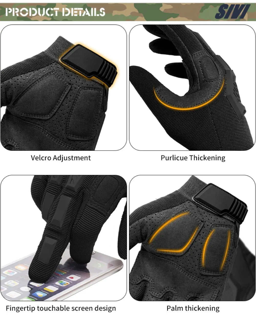 Tactical Gloves for Men Women Touchscreen, Hunting Shooting Gloves