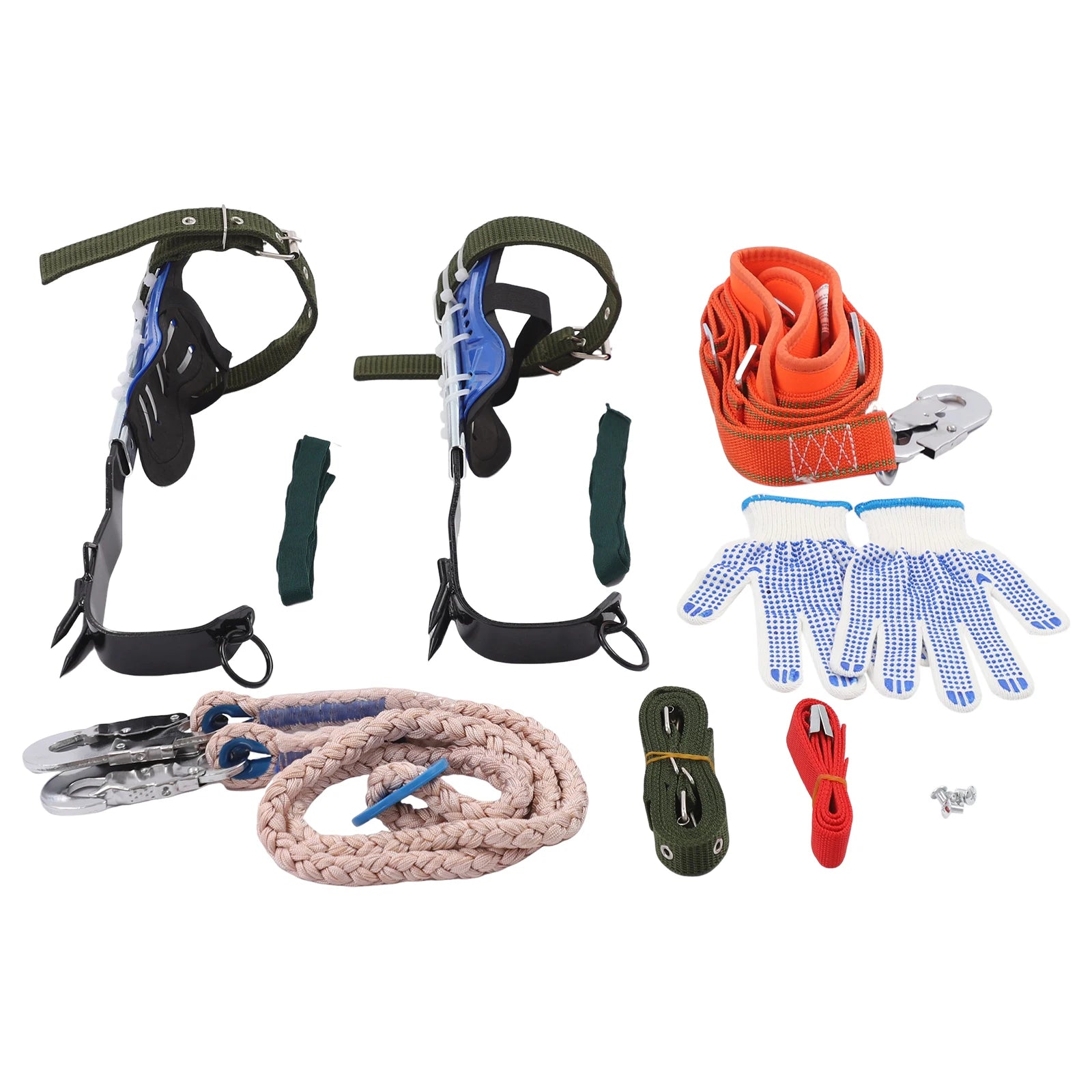 Tree Climbing Gear Adjustable Climbing Spike with Extra Multi-Functional Straps.