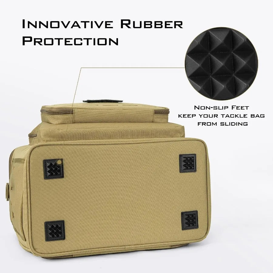 KastKing Karryall Fishing Tackle Bags with 4 3700 Tackle Trays for Saltwater and Freshwater.
