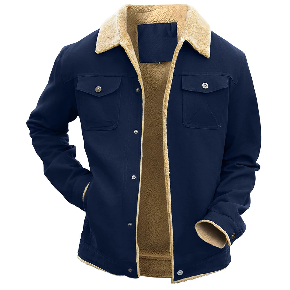 Men's Jackets Winter Warm Waterproof Fleece Lined High Quality Multi-color Coat Comfortable.