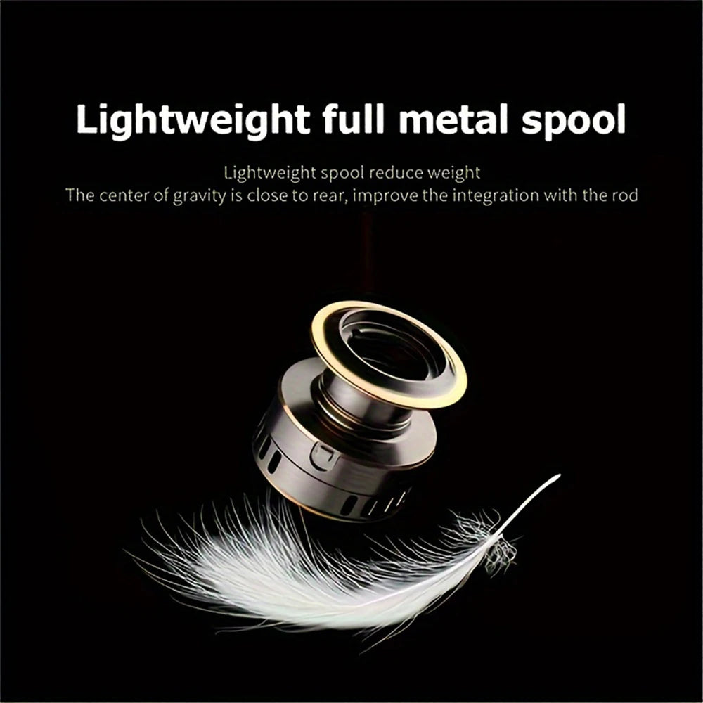 HE6000-7000 Spinning Wheel Fishing Reel - Smooth 5.2:1 Speed Ratio, 10KG.