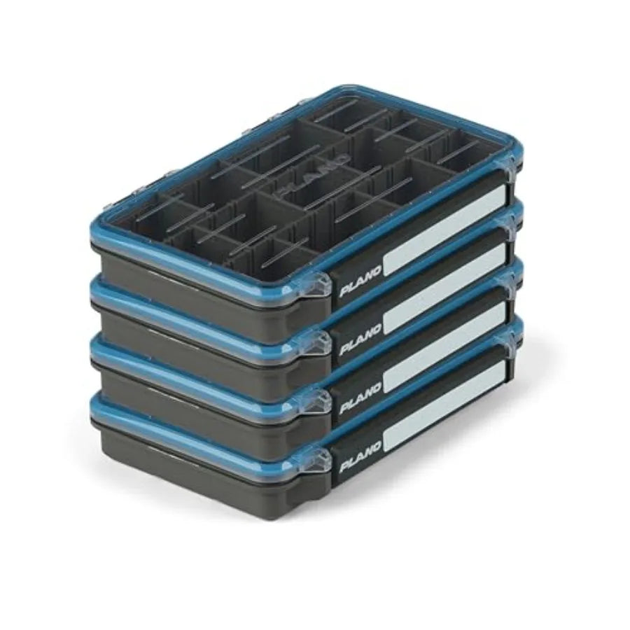 Plano StowAway Tackle Box 3600 Waterproof 4-Pack Stow for Fishing Gear Storage.