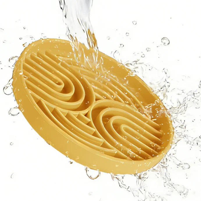 Silicone Dog Bowl Slow Feeder with Suction Cup & Licking Pad