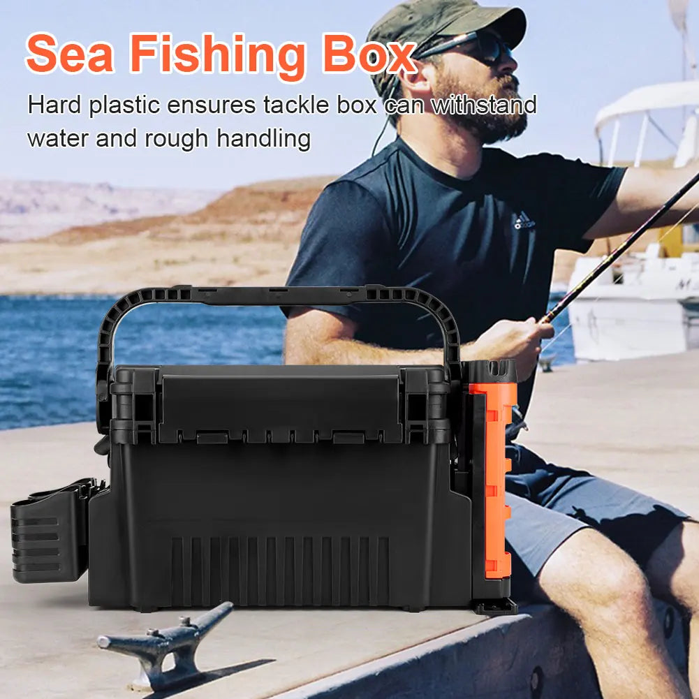 Portable Fishing Tackle Box 2 Tier Multi-functional Fishing Lure.