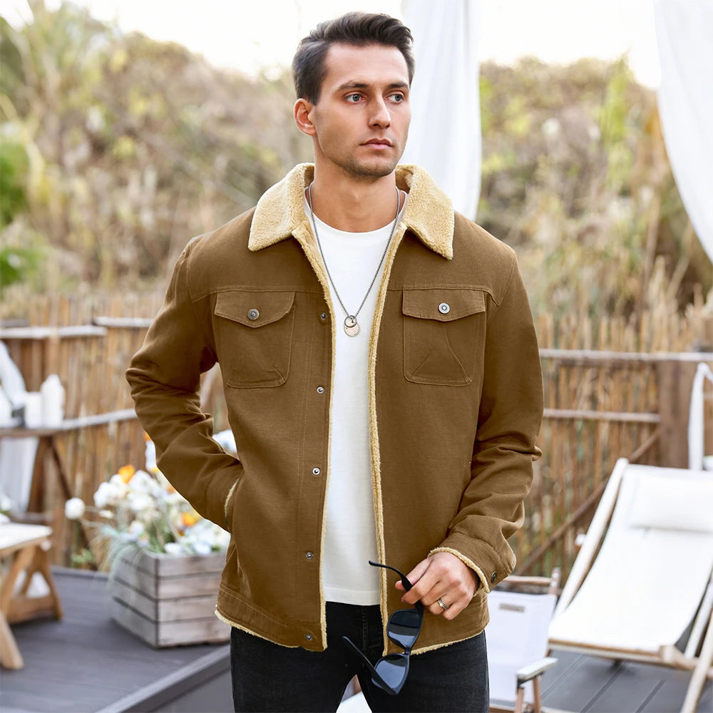 Men's Jackets Winter Warm Waterproof Fleece Lined High Quality Multi-color Coat Comfortable.