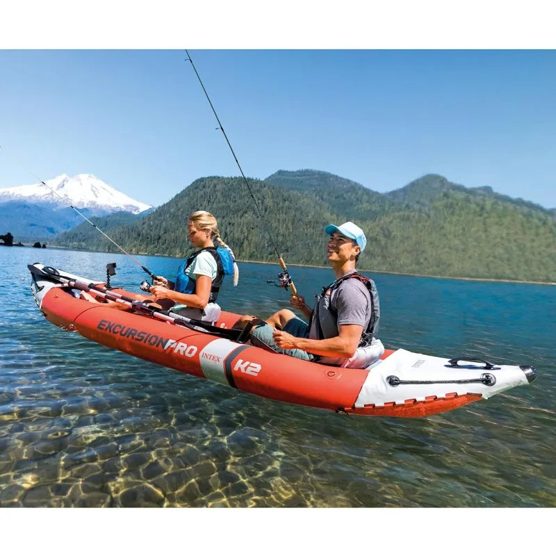 Intex 68309EP Excursion Pro K2 Inflatable Kayak Set:Includes Deluxe 86".