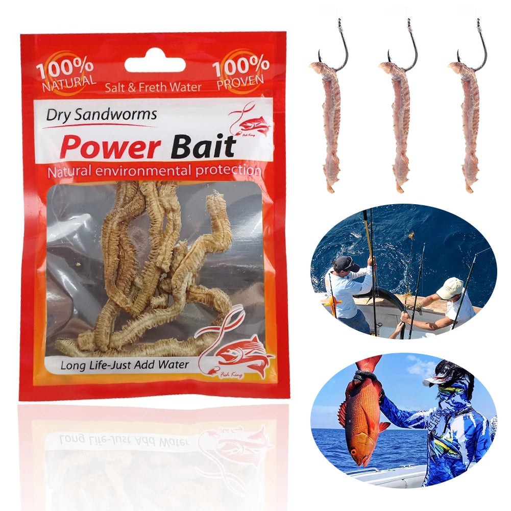 Dry Sandworms Fishing Lures Fishy Smell Lures Lifelike Dry.