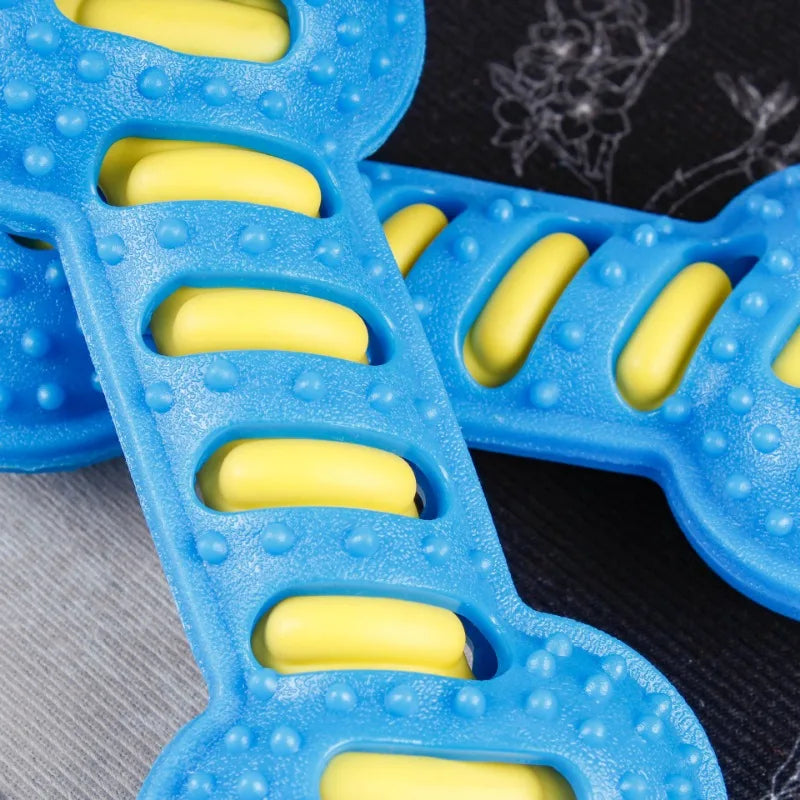 Pet Dog Chew Toy Teeth Cleaning Molar Stick Rubber Bone Toy Puppy Interactive Stick.