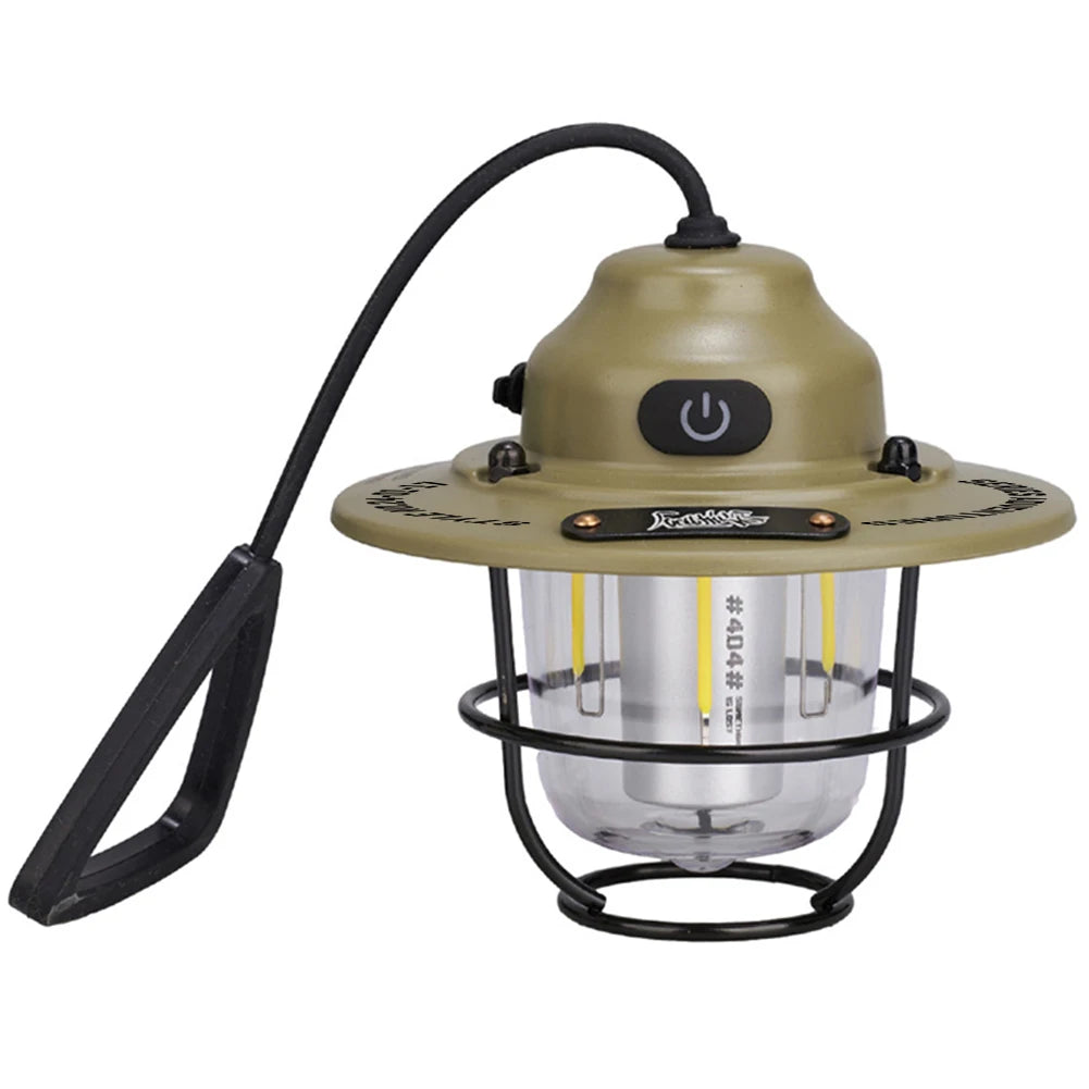 LED Camping Lantern Dimming Emergency Lamp Type C Charging Retro Camping.