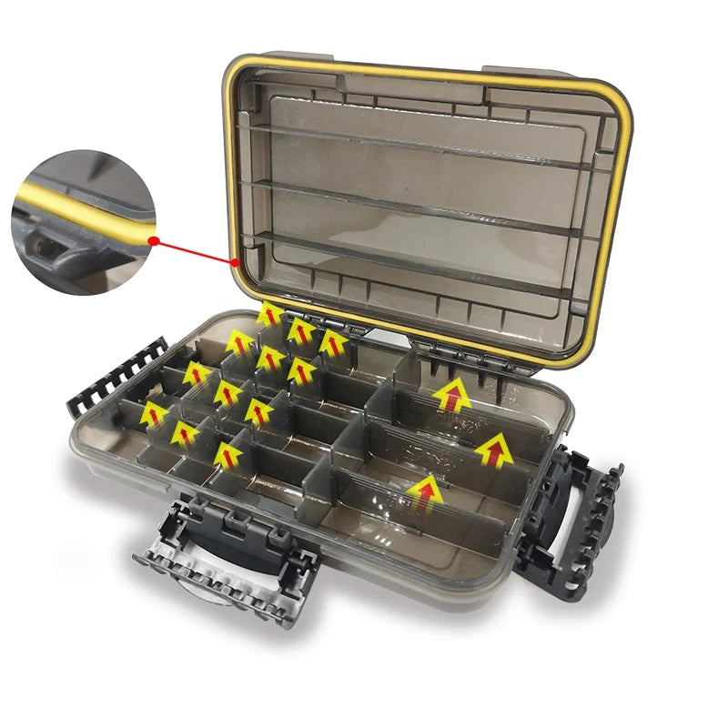 Large-Capacity Waterproof Fishing Tackle Box Fishing Accessories Tool Storage.