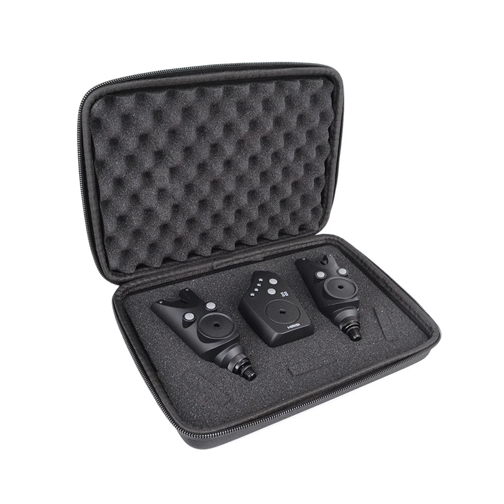 Hirisi Wireless Fishing Bite Alarm Set – 4 Sensors + Receiver | Waterproof Carp & Catfish Alarm