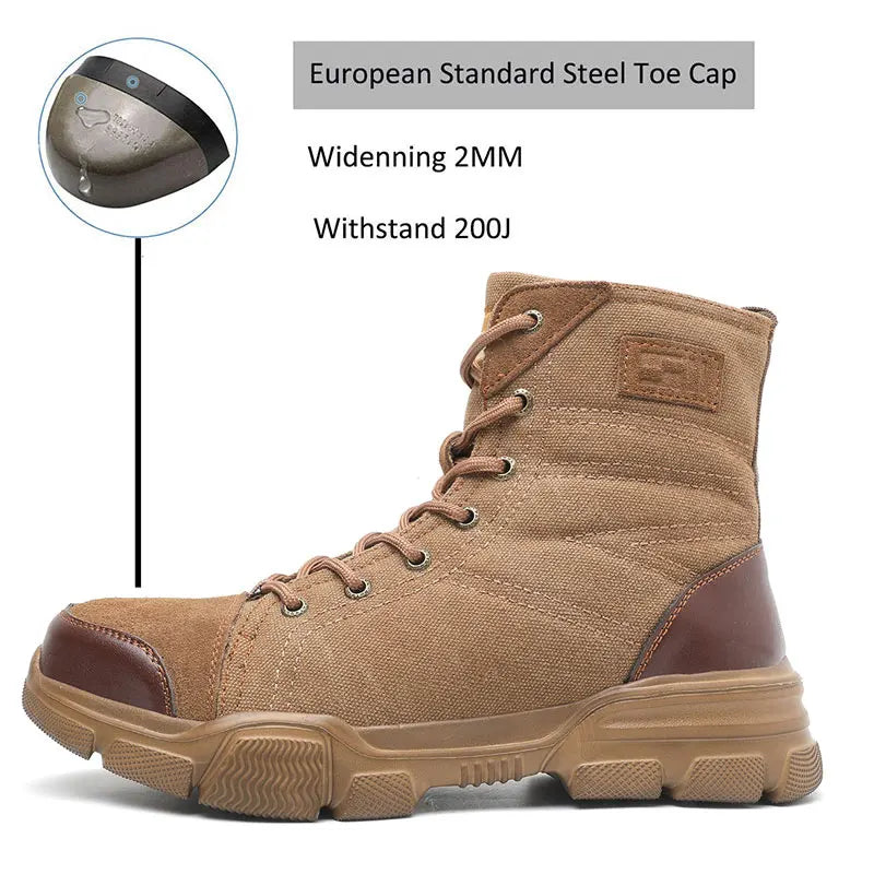 SUADEX Steel Toe Boots for Men Work Boots Indestructible.
