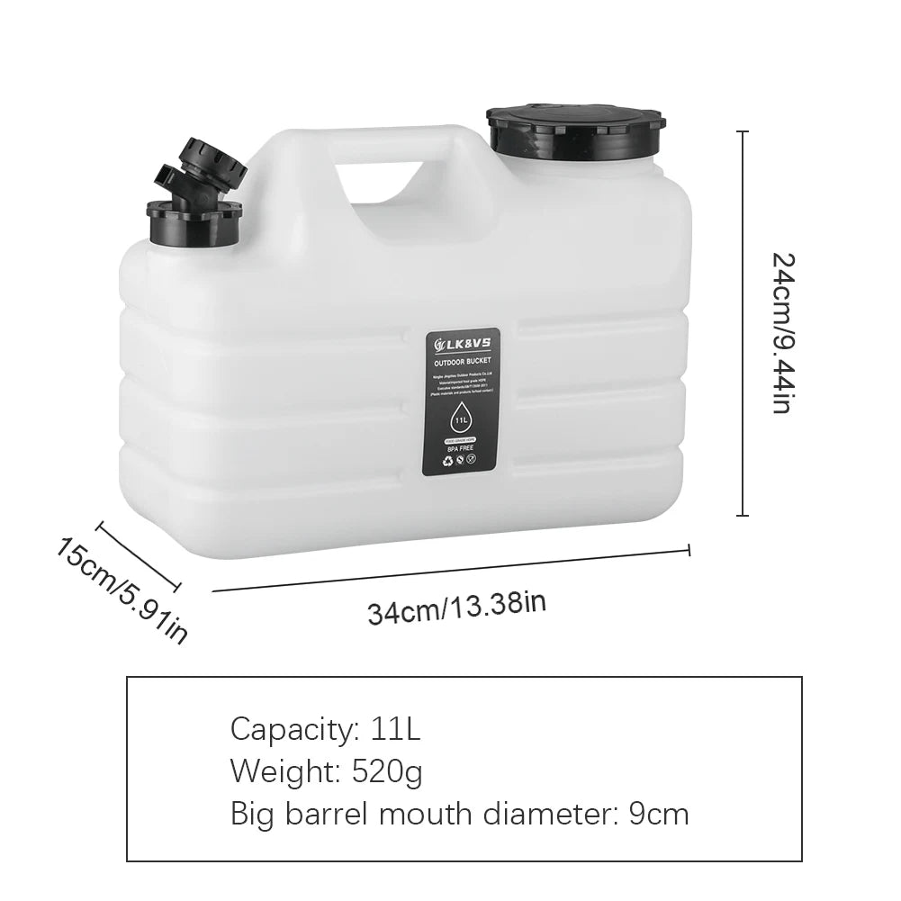 10/11/12L Drinking Water Container with Spigot Leakproof Camping Water.