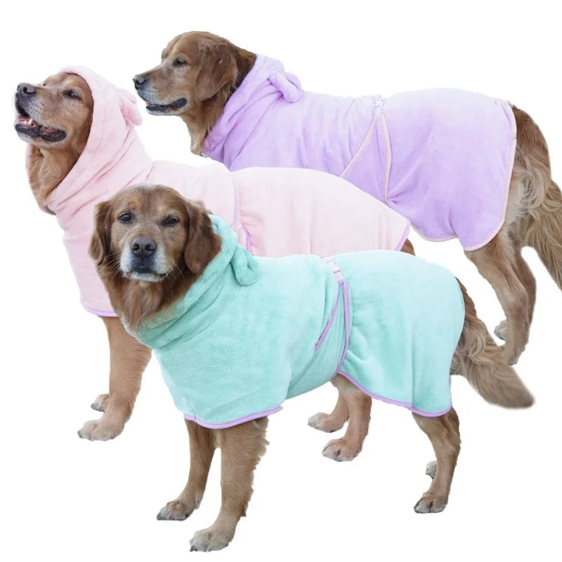 35*75cm/50*100cm Microfiber Pet Bath Towel Embroidered Super Soft Absorbent.